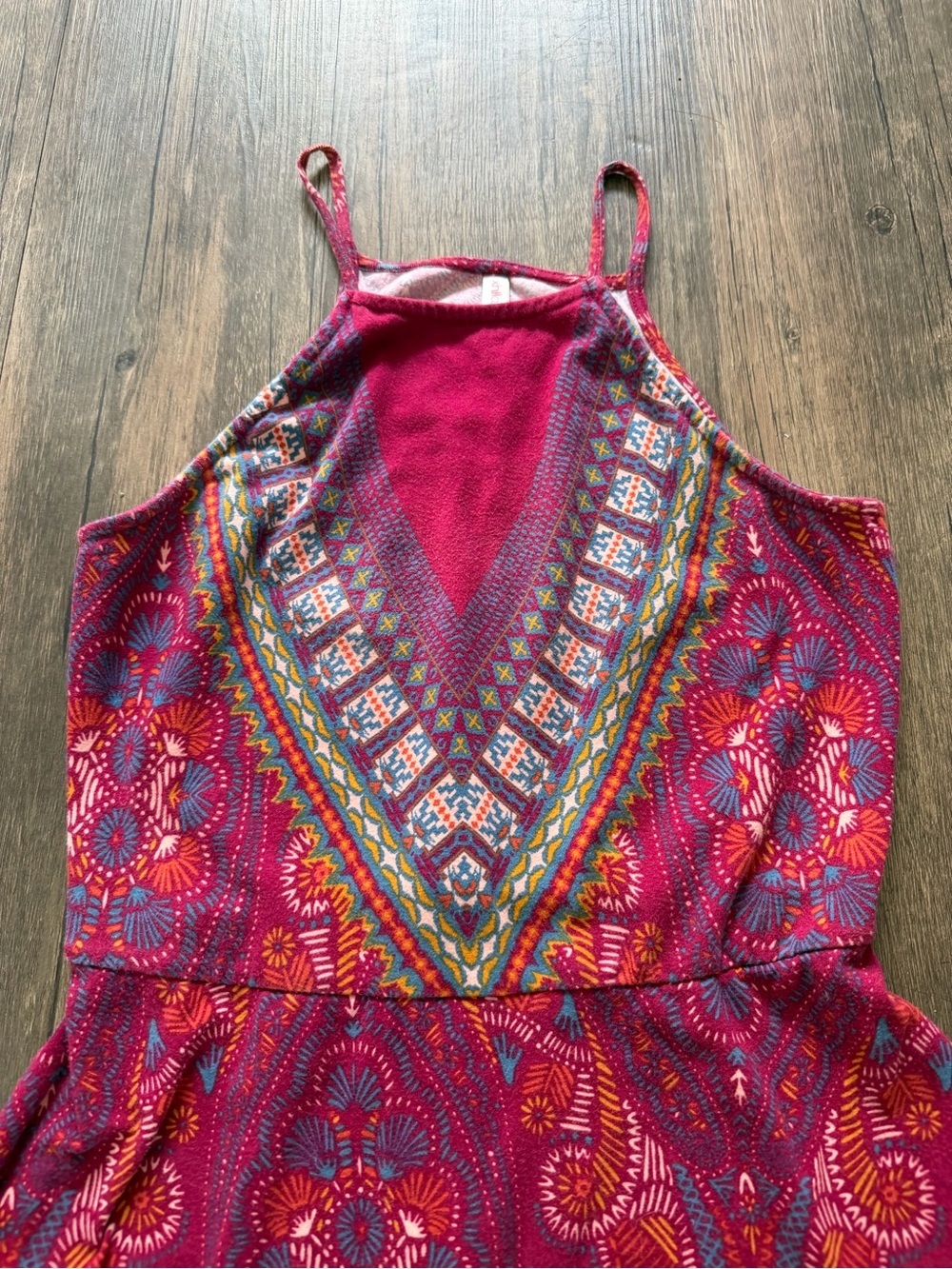 Xhilaration Paisley Fuchsia Multicolor Printed Halter Mini Dress Sleeveless S - Picture 3 of 6